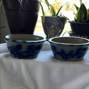 Blue pottery bowls